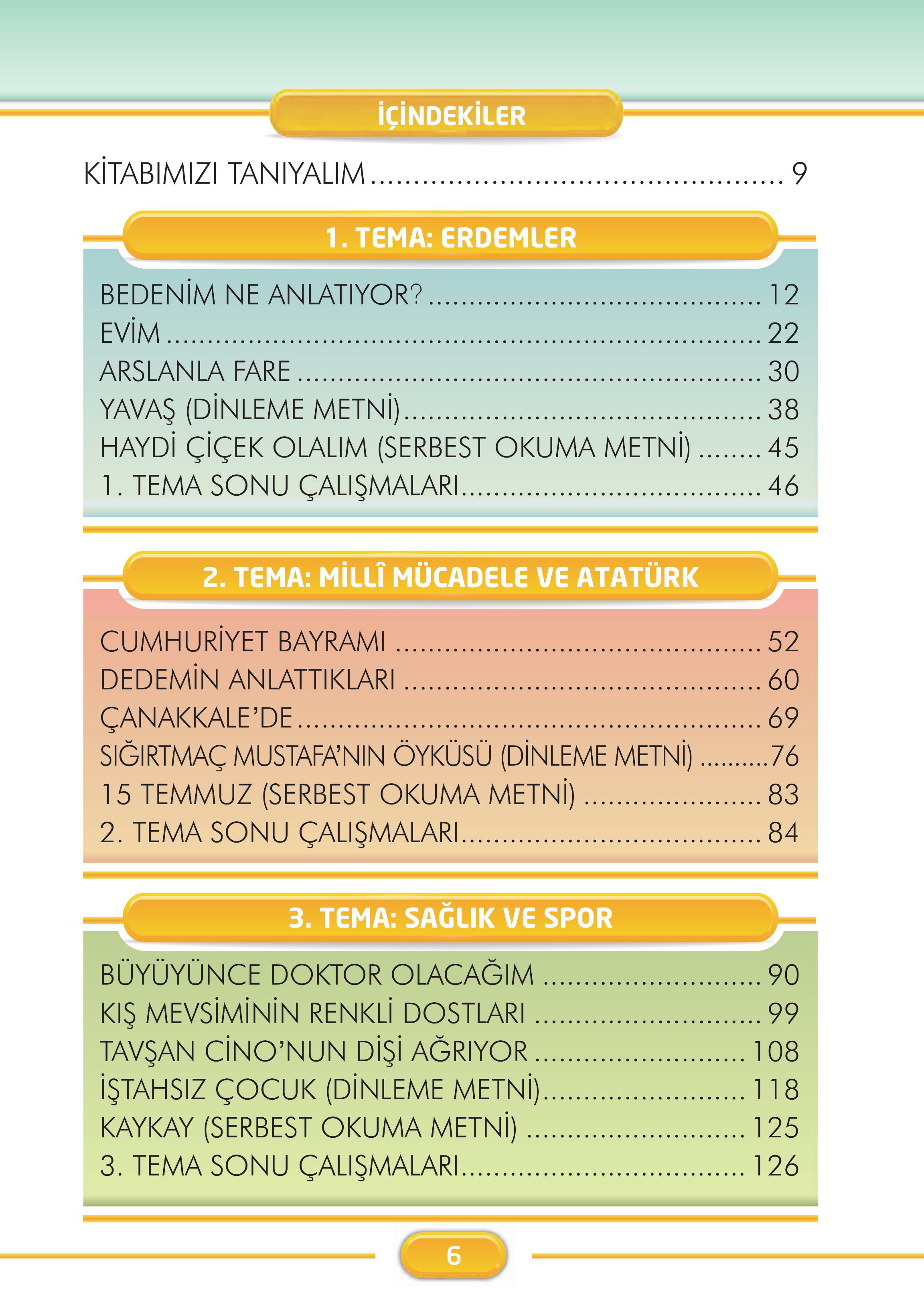 2. Sınıf İlke Yayınları Türkçe Ders Kitabı Sayfa 6 Cevapları