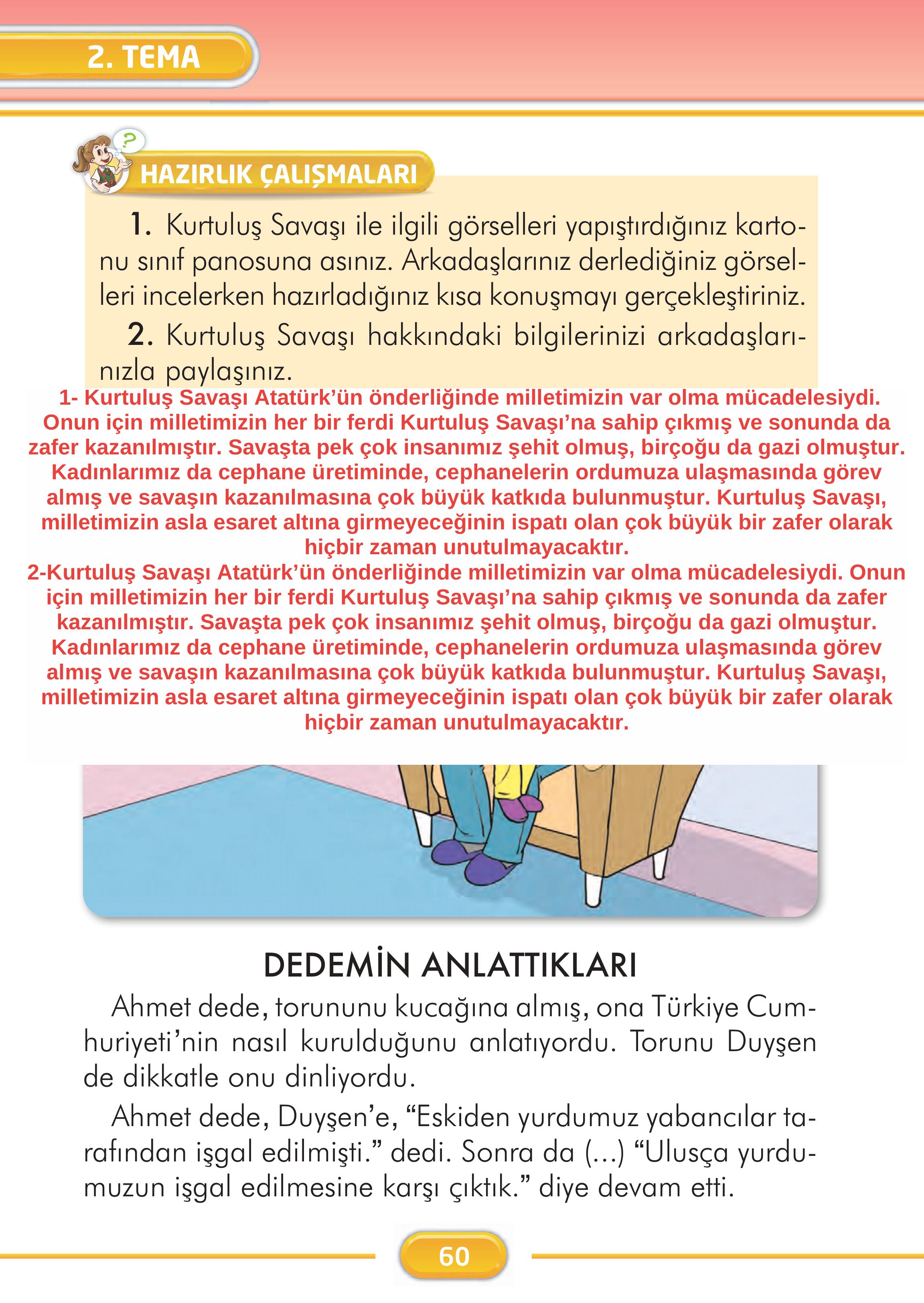 2. Sınıf İlke Yayınları Türkçe Ders Kitabı Sayfa 60 Cevapları