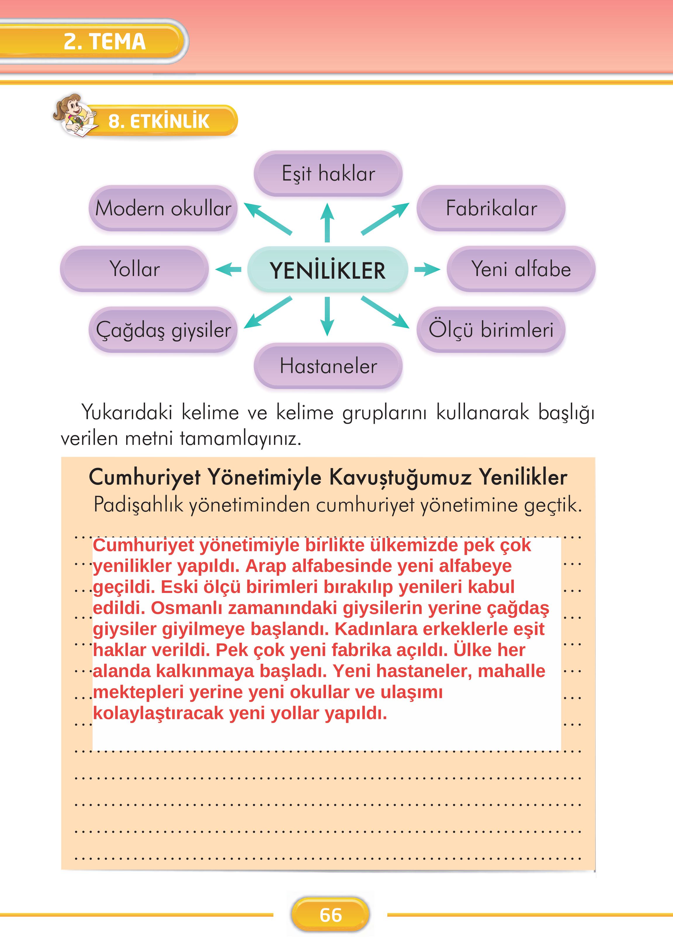 2. Sınıf İlke Yayınları Türkçe Ders Kitabı Sayfa 66 Cevapları