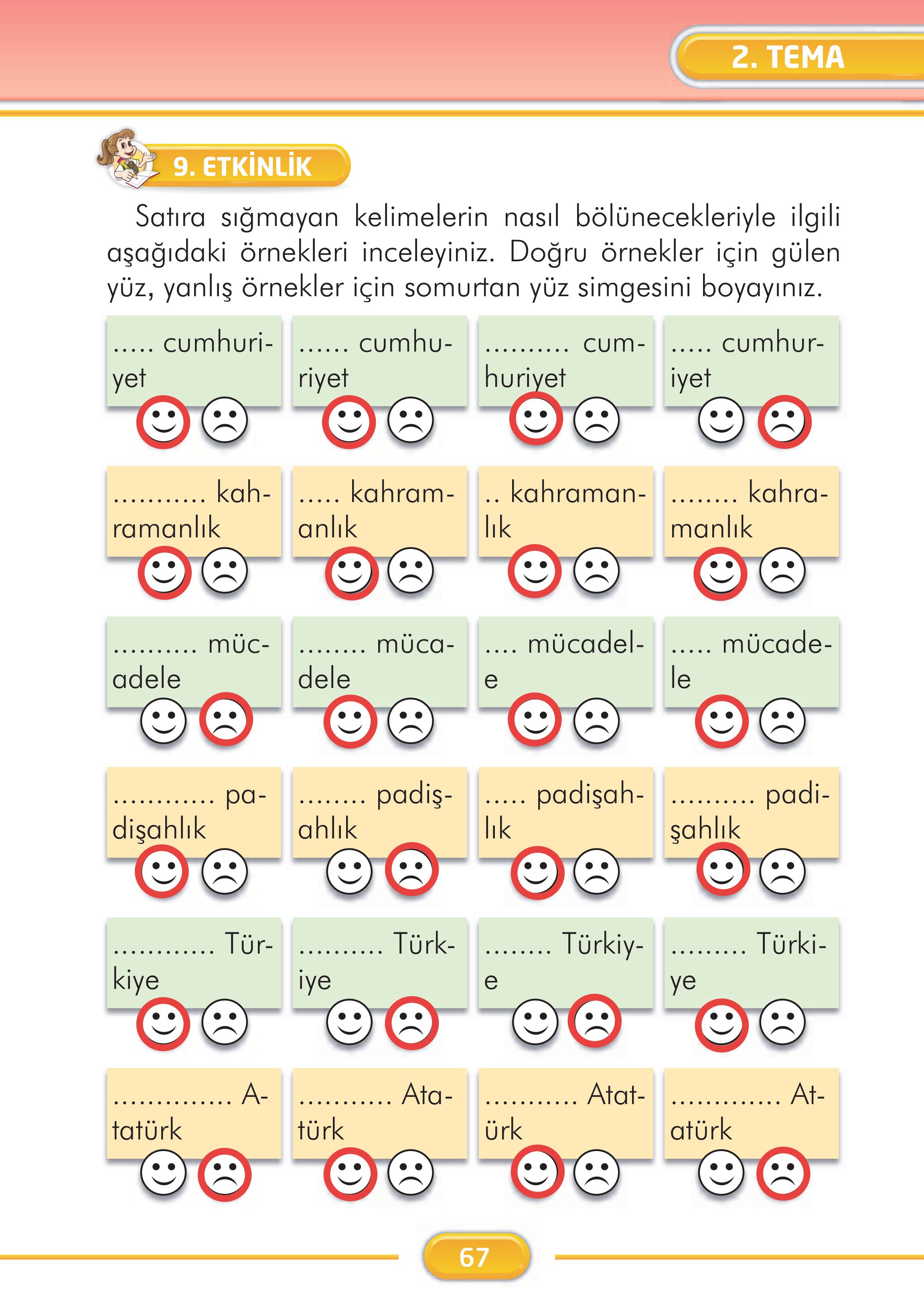 2. Sınıf İlke Yayınları Türkçe Ders Kitabı Sayfa 67 Cevapları