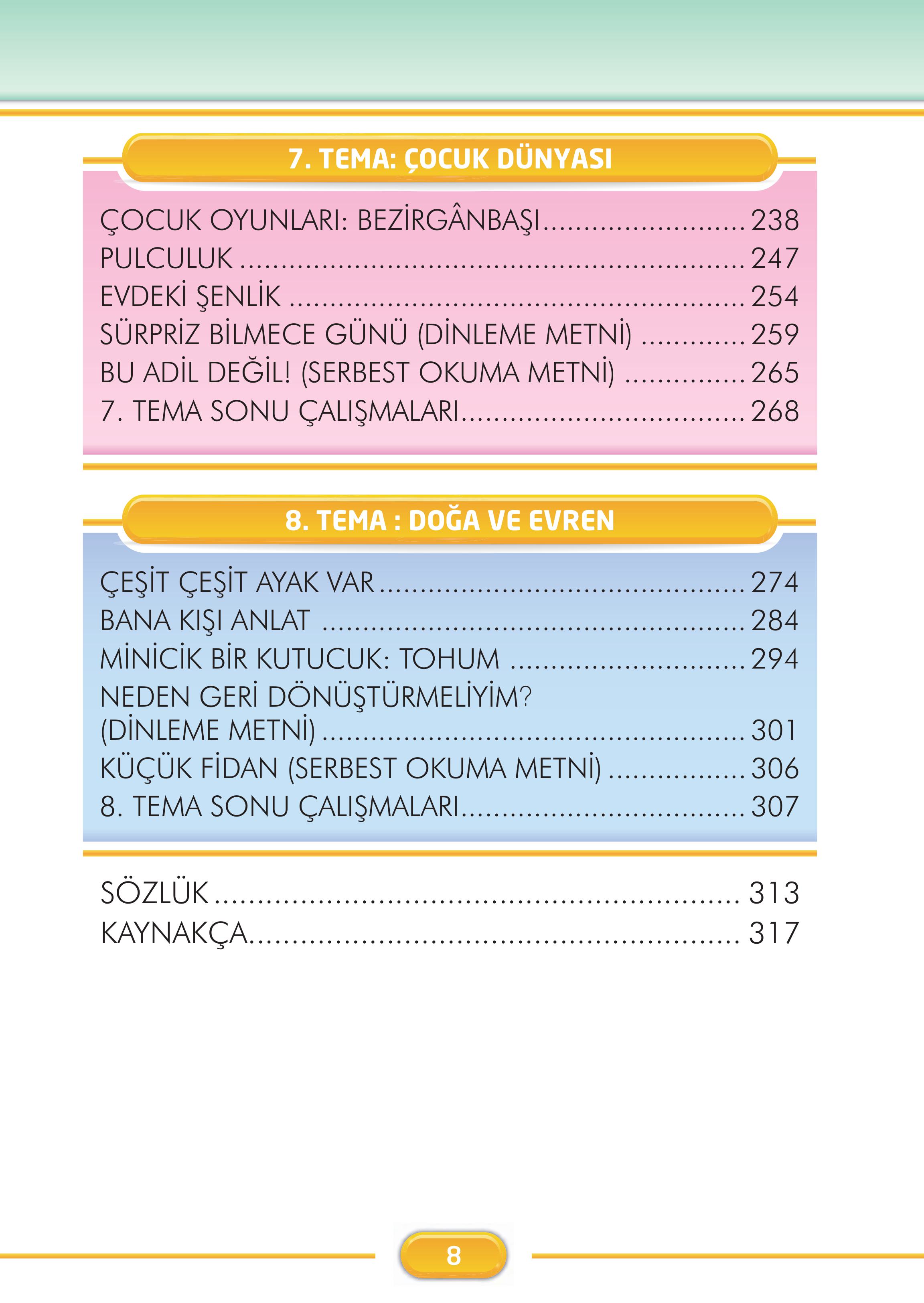 2. Sınıf İlke Yayınları Türkçe Ders Kitabı Sayfa 8 Cevapları