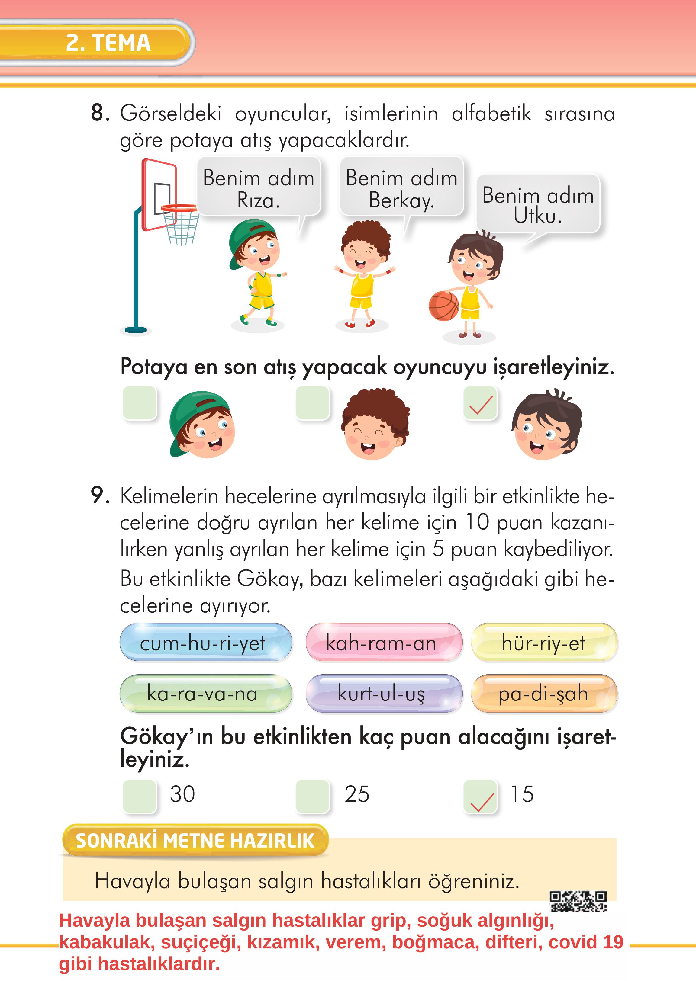 2. Sınıf İlke Yayınları Türkçe Ders Kitabı Sayfa 88 Cevapları