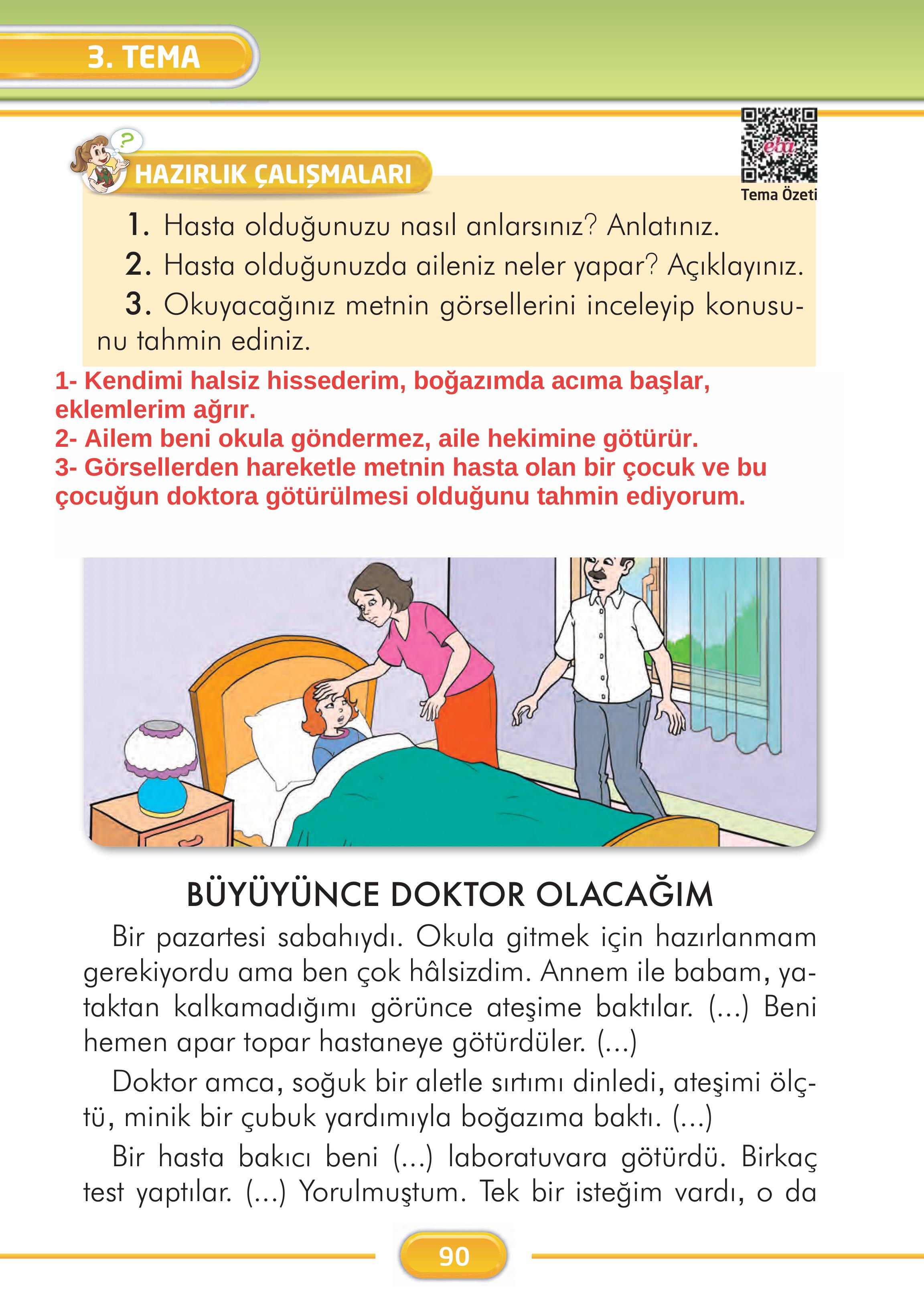 2. Sınıf İlke Yayınları Türkçe Ders Kitabı Sayfa 90 Cevapları