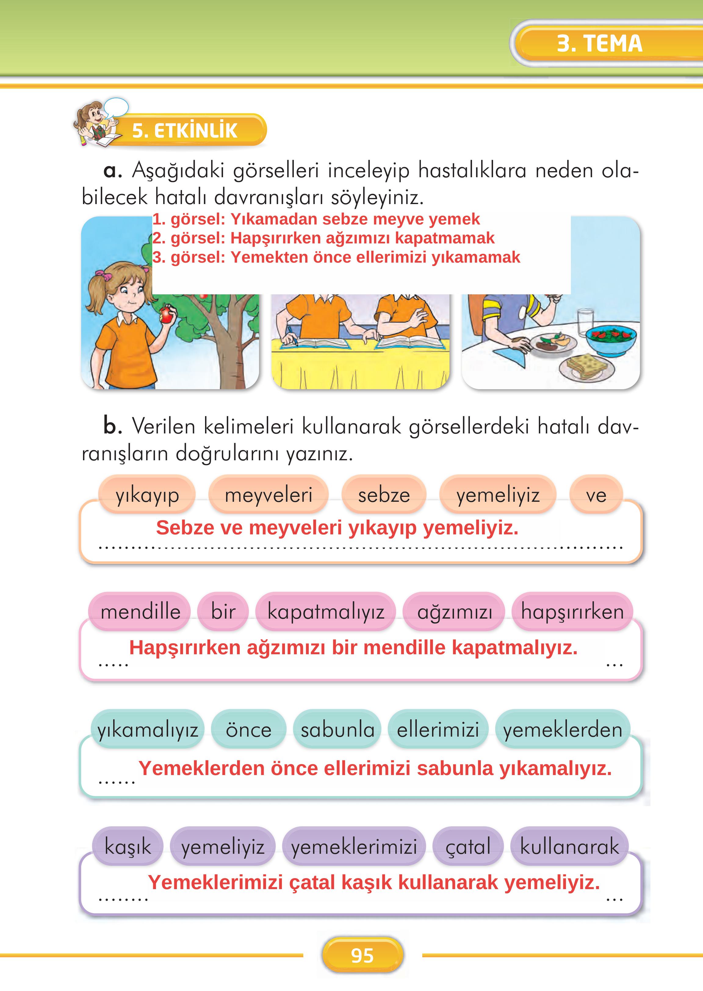 2. Sınıf İlke Yayınları Türkçe Ders Kitabı Sayfa 95 Cevapları