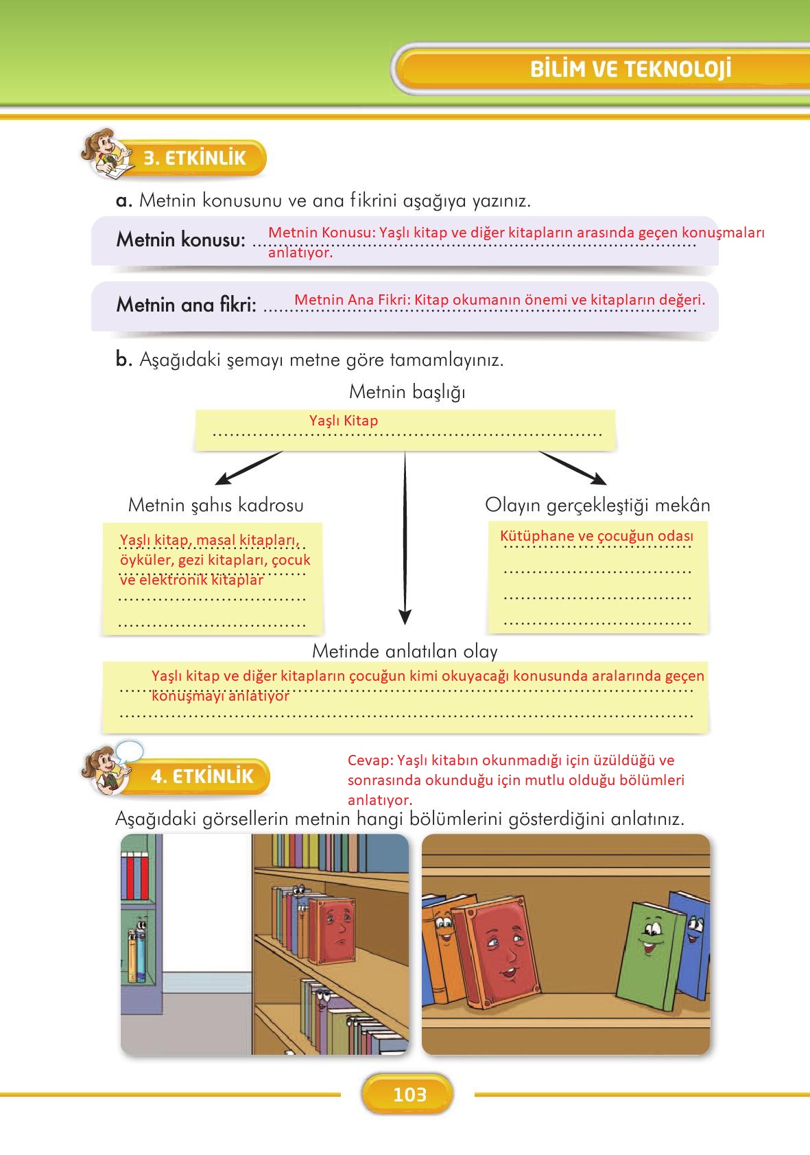 3. Sınıf İlke Yayınları Türkçe Ders Kitabı Sayfa 103 Cevapları