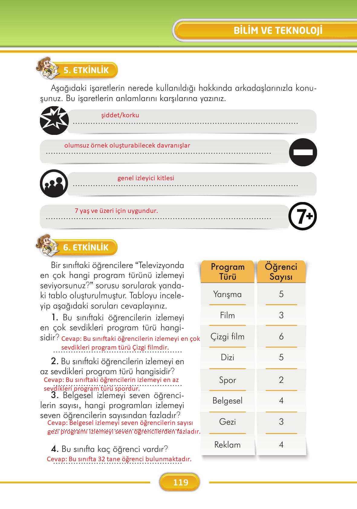 3. Sınıf İlke Yayınları Türkçe Ders Kitabı Sayfa 119 Cevapları