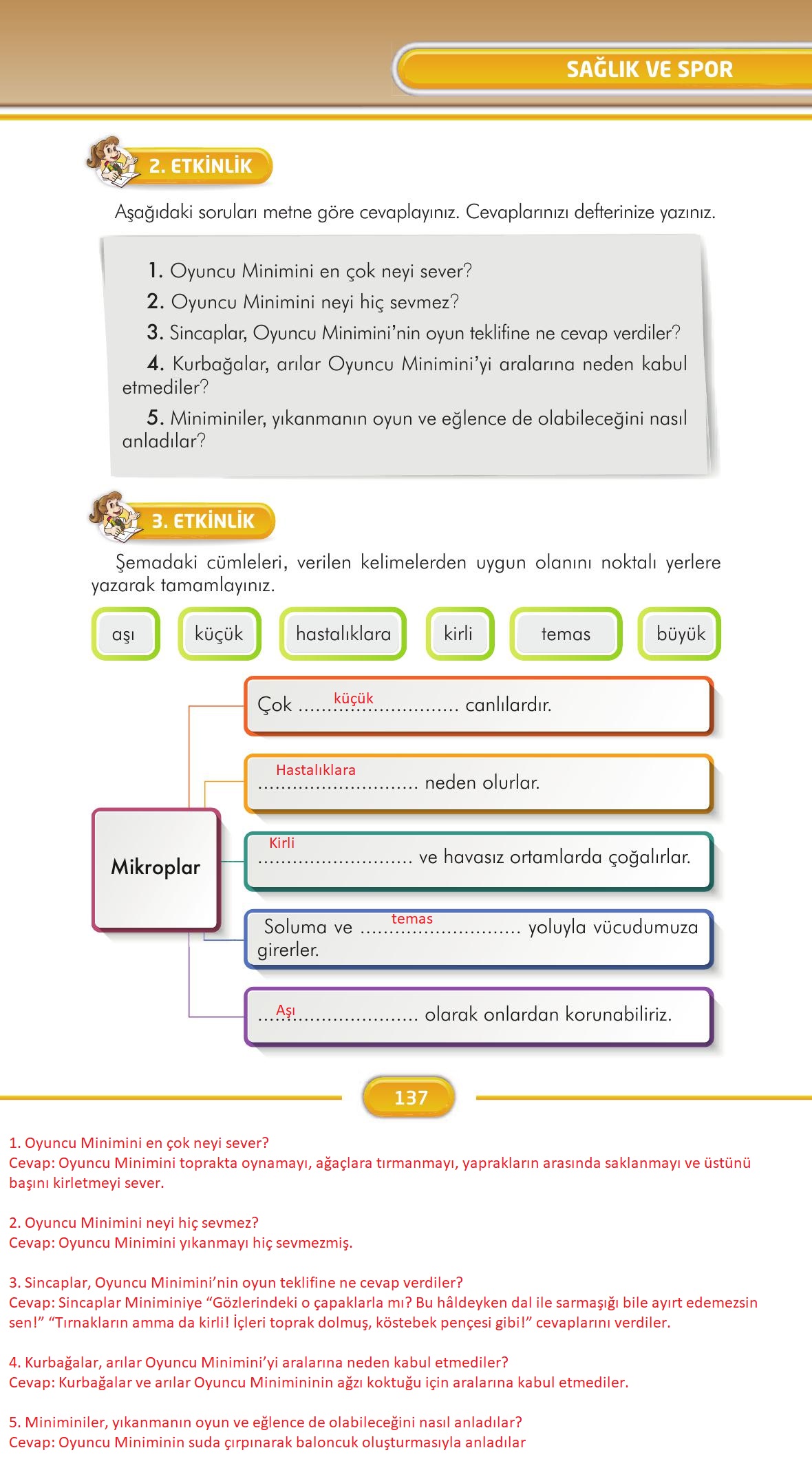 3. Sınıf İlke Yayınları Türkçe Ders Kitabı Sayfa 137 Cevapları