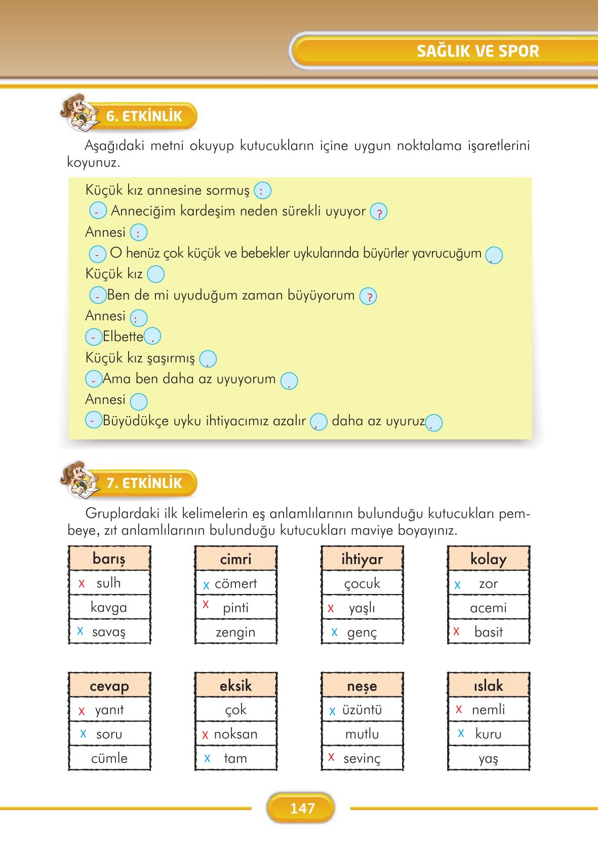 3. Sınıf İlke Yayınları Türkçe Ders Kitabı Sayfa 147 Cevapları