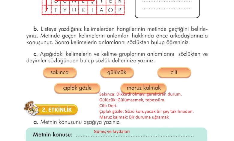 3. Sınıf İlke Yayınları Türkçe Ders Kitabı Sayfa 150 Cevapları