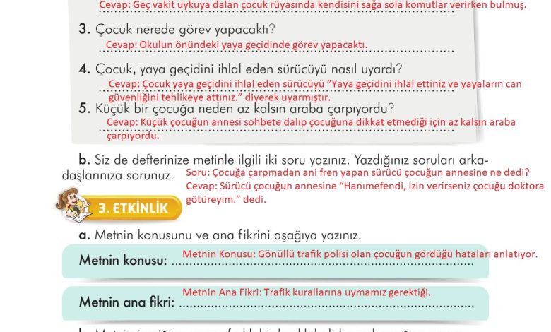 3. Sınıf İlke Yayınları Türkçe Ders Kitabı Sayfa 169 Cevapları