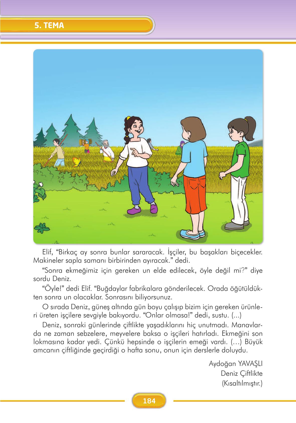 3. Sınıf İlke Yayınları Türkçe Ders Kitabı Sayfa 184 Cevapları