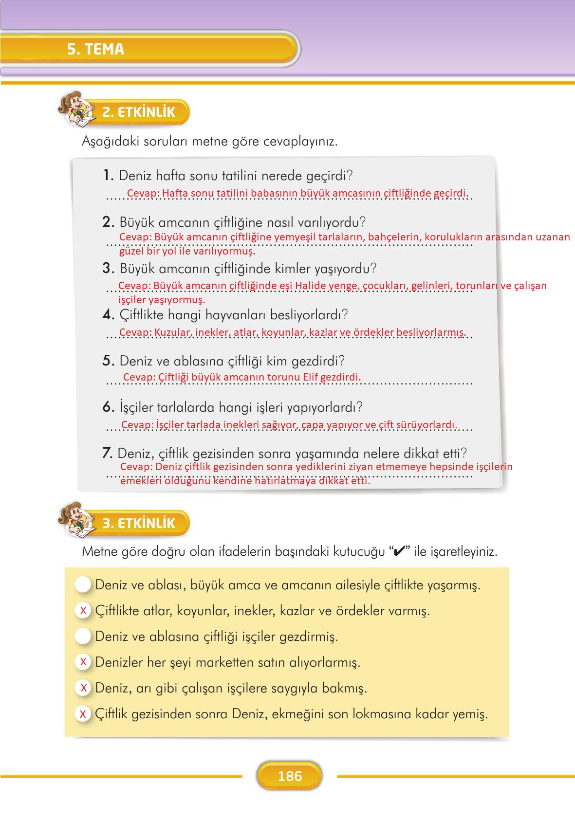 3. Sınıf İlke Yayınları Türkçe Ders Kitabı Sayfa 186 Cevapları