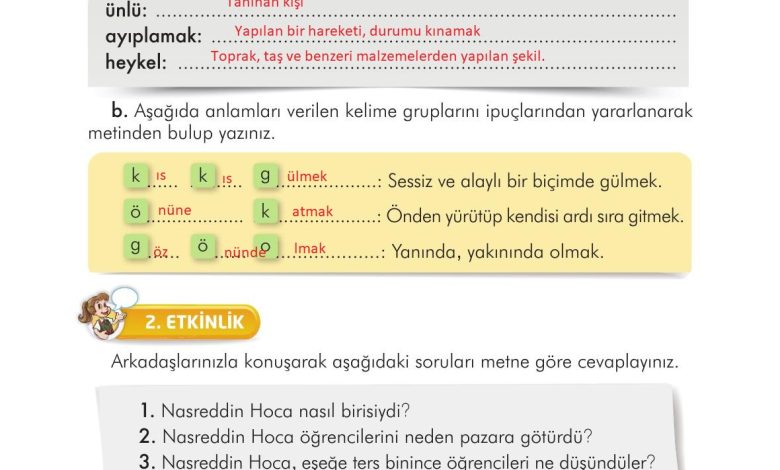 3. Sınıf İlke Yayınları Türkçe Ders Kitabı Sayfa 205 Cevapları