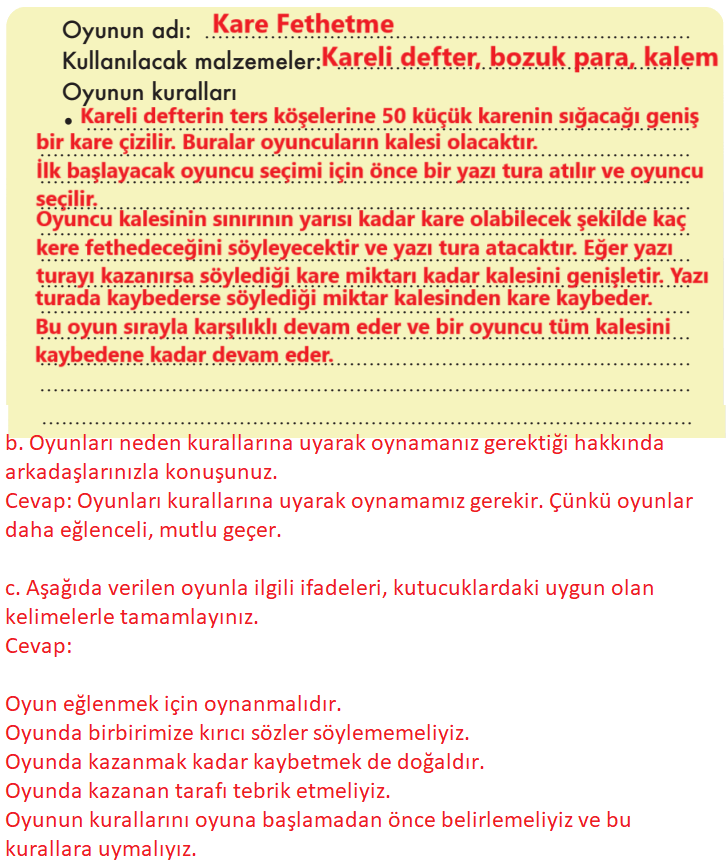 3. Sınıf İlke Yayınları Türkçe Ders Kitabı Sayfa 240 Cevapları