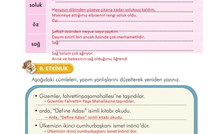 3. Sınıf İlke Yayınları Türkçe Ders Kitabı Sayfa 255 Cevapları