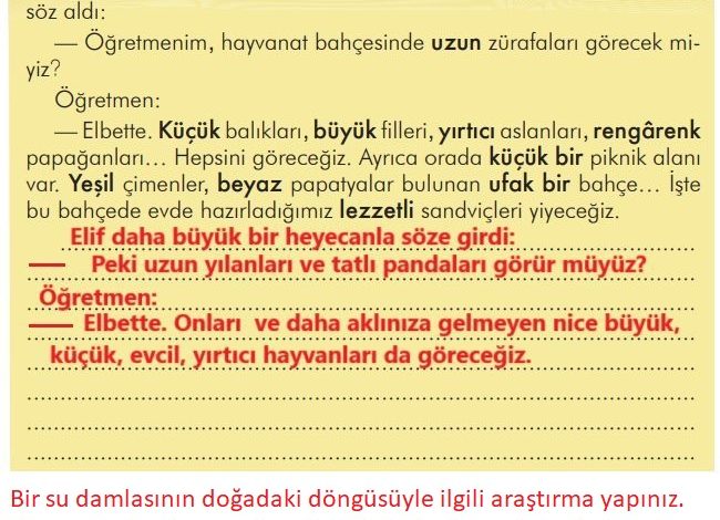 3. Sınıf İlke Yayınları Türkçe Ders Kitabı Sayfa 274 Cevapları