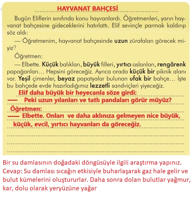 3. Sınıf İlke Yayınları Türkçe Ders Kitabı Sayfa 274 Cevapları