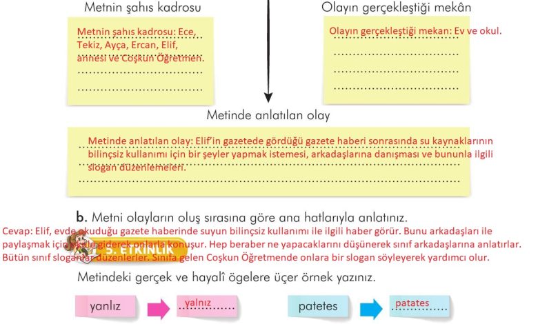 3. Sınıf İlke Yayınları Türkçe Ders Kitabı Sayfa 288 Cevapları