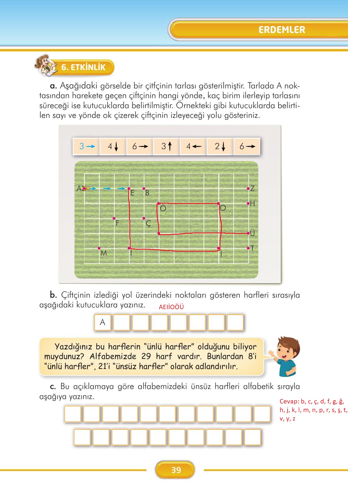 3. Sınıf İlke Yayınları Türkçe Ders Kitabı Sayfa 39 Cevapları