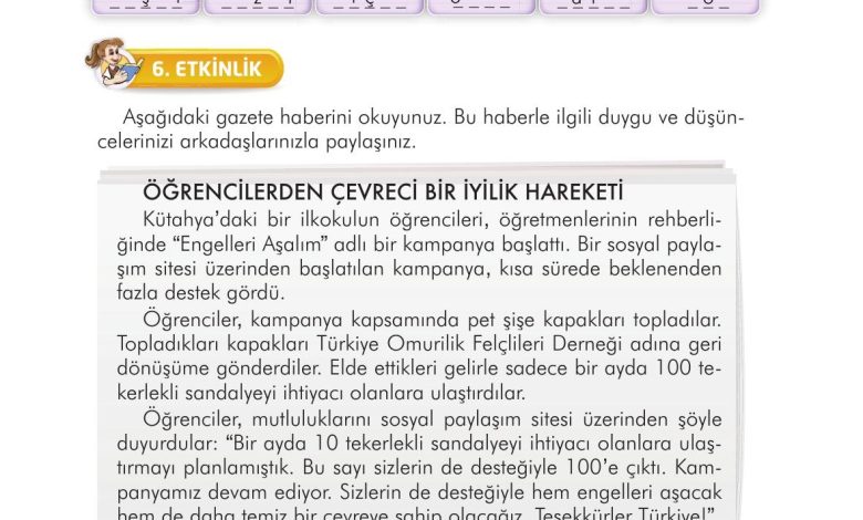 3. Sınıf İlke Yayınları Türkçe Ders Kitabı Sayfa 45 Cevapları