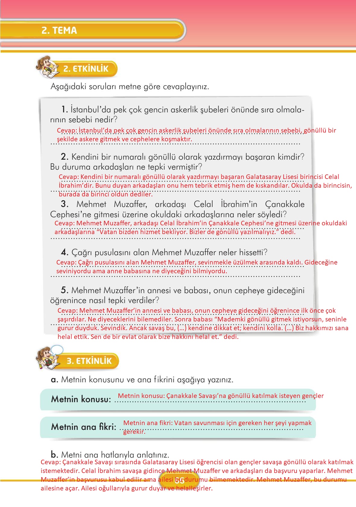 3. Sınıf İlke Yayınları Türkçe Ders Kitabı Sayfa 66 Cevapları