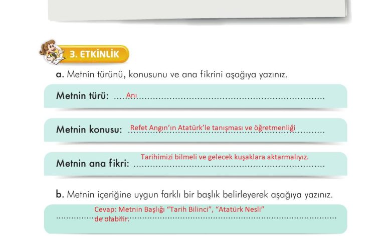 3. Sınıf İlke Yayınları Türkçe Ders Kitabı Sayfa 78 Cevapları