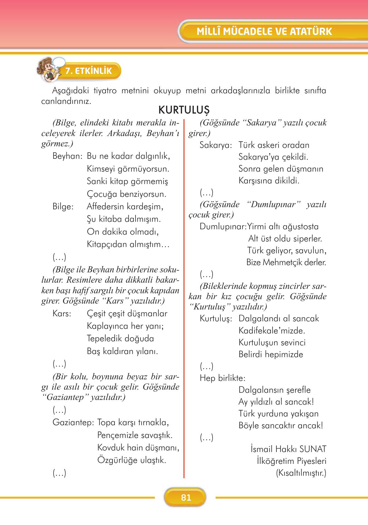 3. Sınıf İlke Yayınları Türkçe Ders Kitabı Sayfa 81 Cevapları