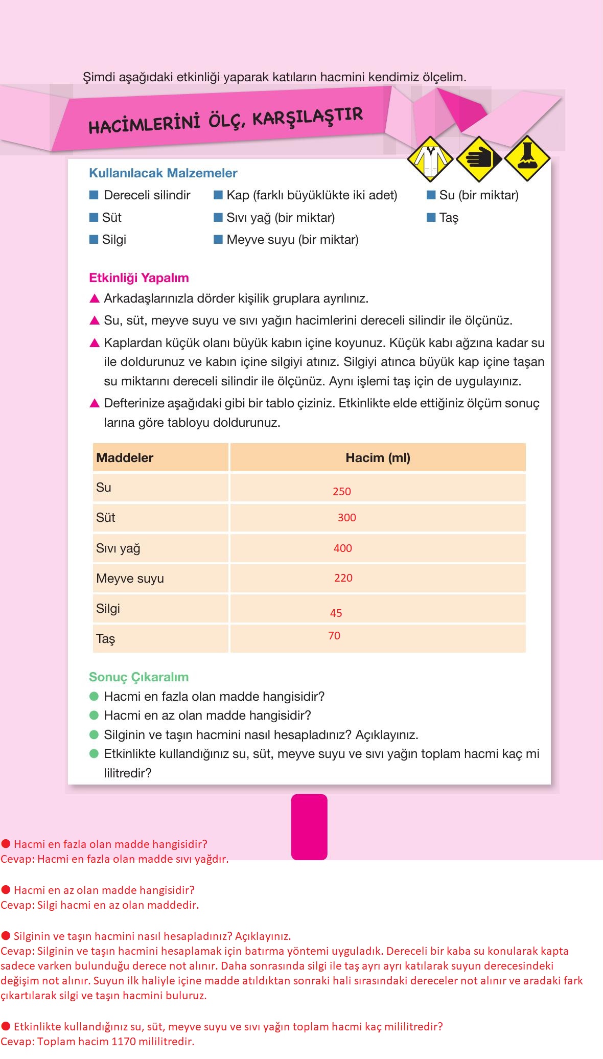 4. Sınıf Pasifik Yayınları Fen Bilimleri Ders Kitabı Sayfa 132 Cevapları