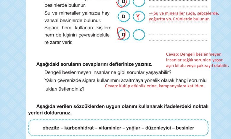 4. Sınıf Pasifik Yayınları Fen Bilimleri Ders Kitabı Sayfa 86 Cevapları