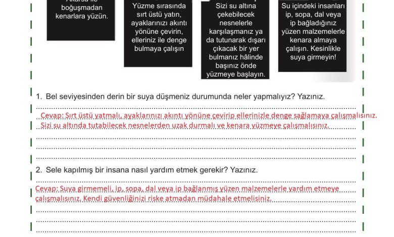 5. Sınıf Meb Yayınları Afet Bilinci Ders Kitabı Sayfa 126 Cevapları