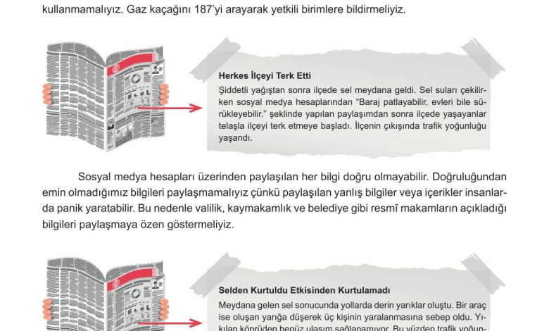 5. Sınıf Meb Yayınları Afet Bilinci Ders Kitabı Sayfa 128 Cevapları