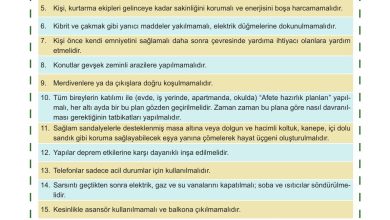 5. Sınıf Meb Yayınları Afet Bilinci Ders Kitabı Sayfa 88 Cevapları