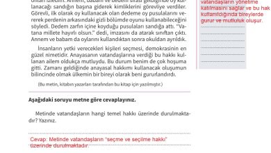 5. Sınıf Meb Yayınları 2. Kitap Ahlak Ve Vatandaşlık Eğitimi Ders Kitabı Sayfa 139 Cevapları