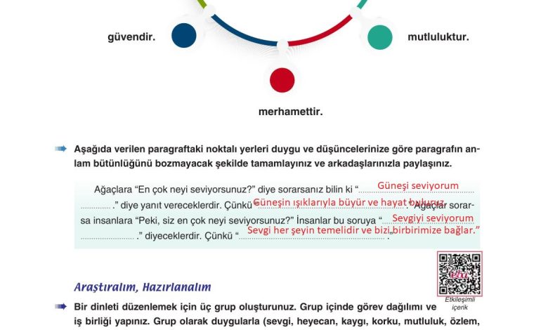 6. Sınıf Yıldırım Yayınları Türkçe Ders Kitabı Sayfa 255 Cevapları