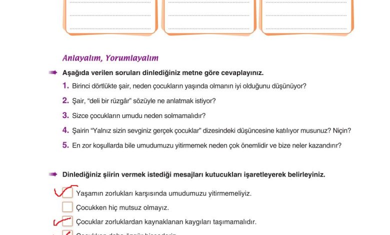 6. Sınıf Yıldırım Yayınları Türkçe Ders Kitabı Sayfa 274 Cevapları