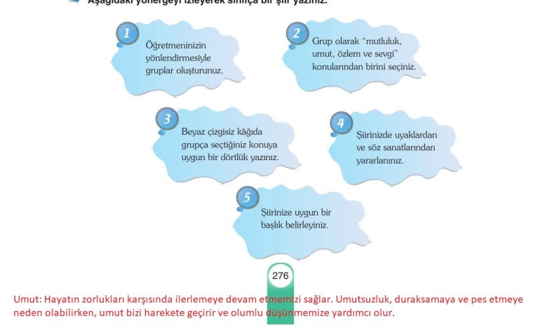 6. Sınıf Yıldırım Yayınları Türkçe Ders Kitabı Sayfa 276 Cevapları