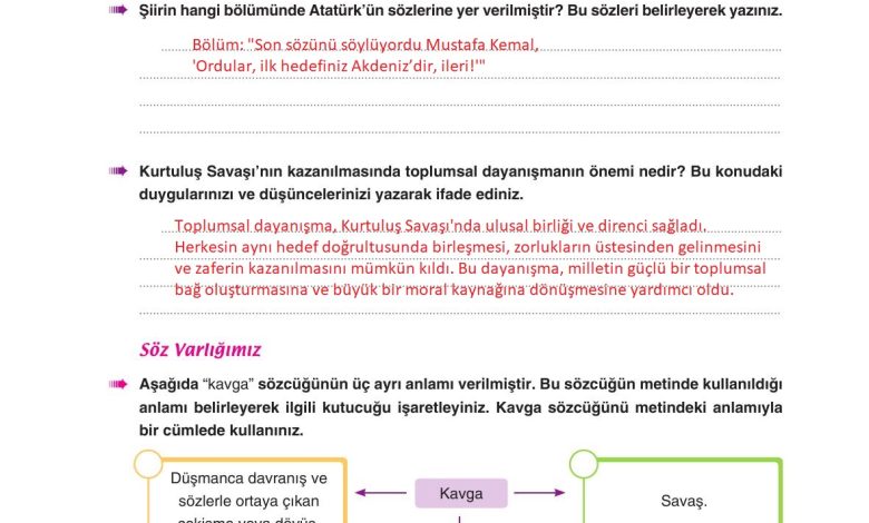 6. Sınıf Yıldırım Yayınları Türkçe Ders Kitabı Sayfa 52 Cevapları