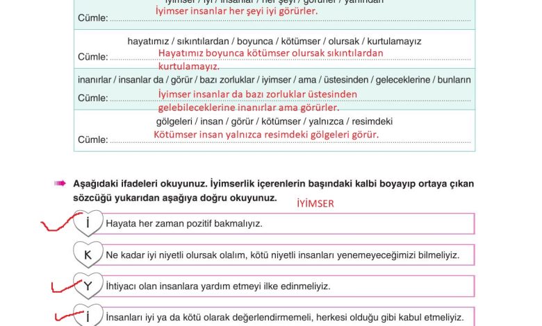 6. Sınıf Yıldırım Yayınları Türkçe Ders Kitabı Sayfa 81 Cevapları