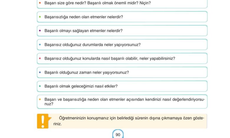 6. Sınıf Yıldırım Yayınları Türkçe Ders Kitabı Sayfa 90 Cevapları