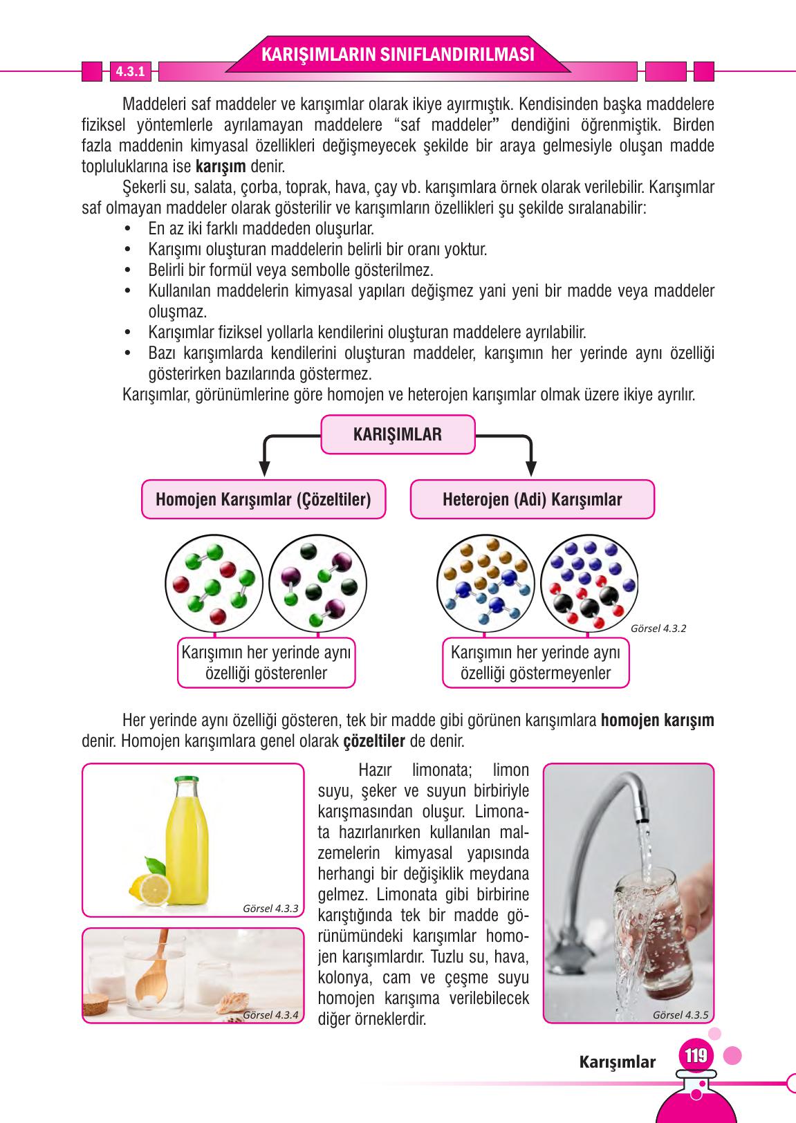 7. Sınıf Meb Yayınları Fen Bilimleri Ders Kitabı Sayfa 119 Cevapları