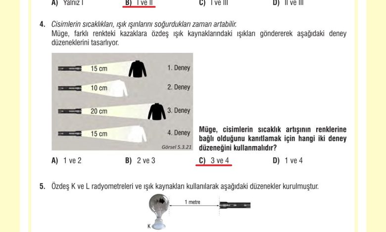 7. Sınıf Meb Yayınları Fen Bilimleri Ders Kitabı Sayfa 178 Cevapları