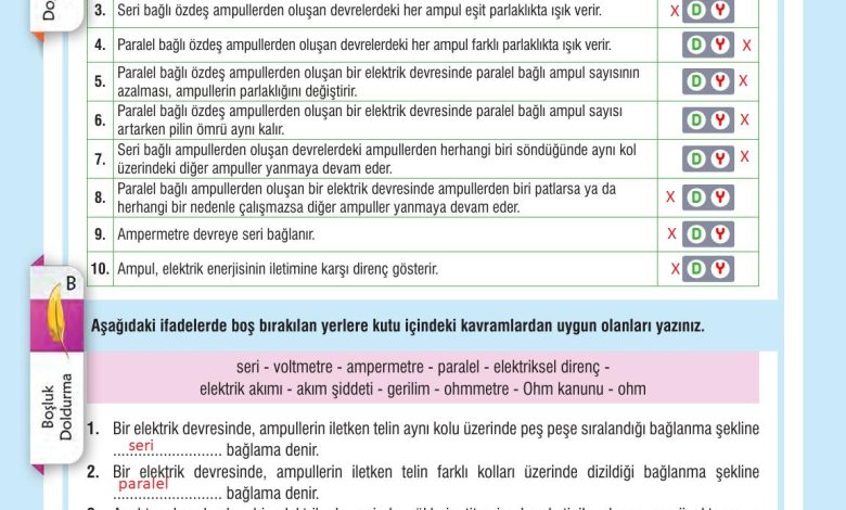 7. Sınıf Meb Yayınları Fen Bilimleri Ders Kitabı Sayfa 217 Cevapları