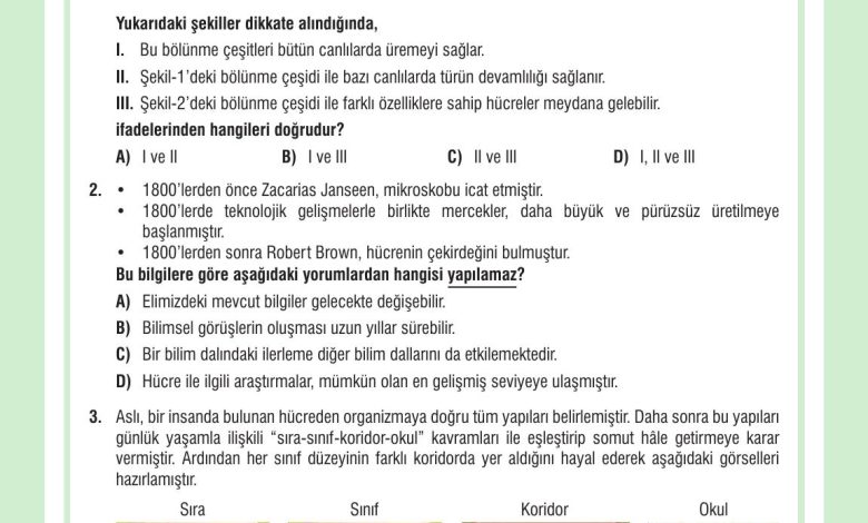 7. Sınıf Meb Yayınları Fen Bilimleri Ders Kitabı Sayfa 71 Cevapları