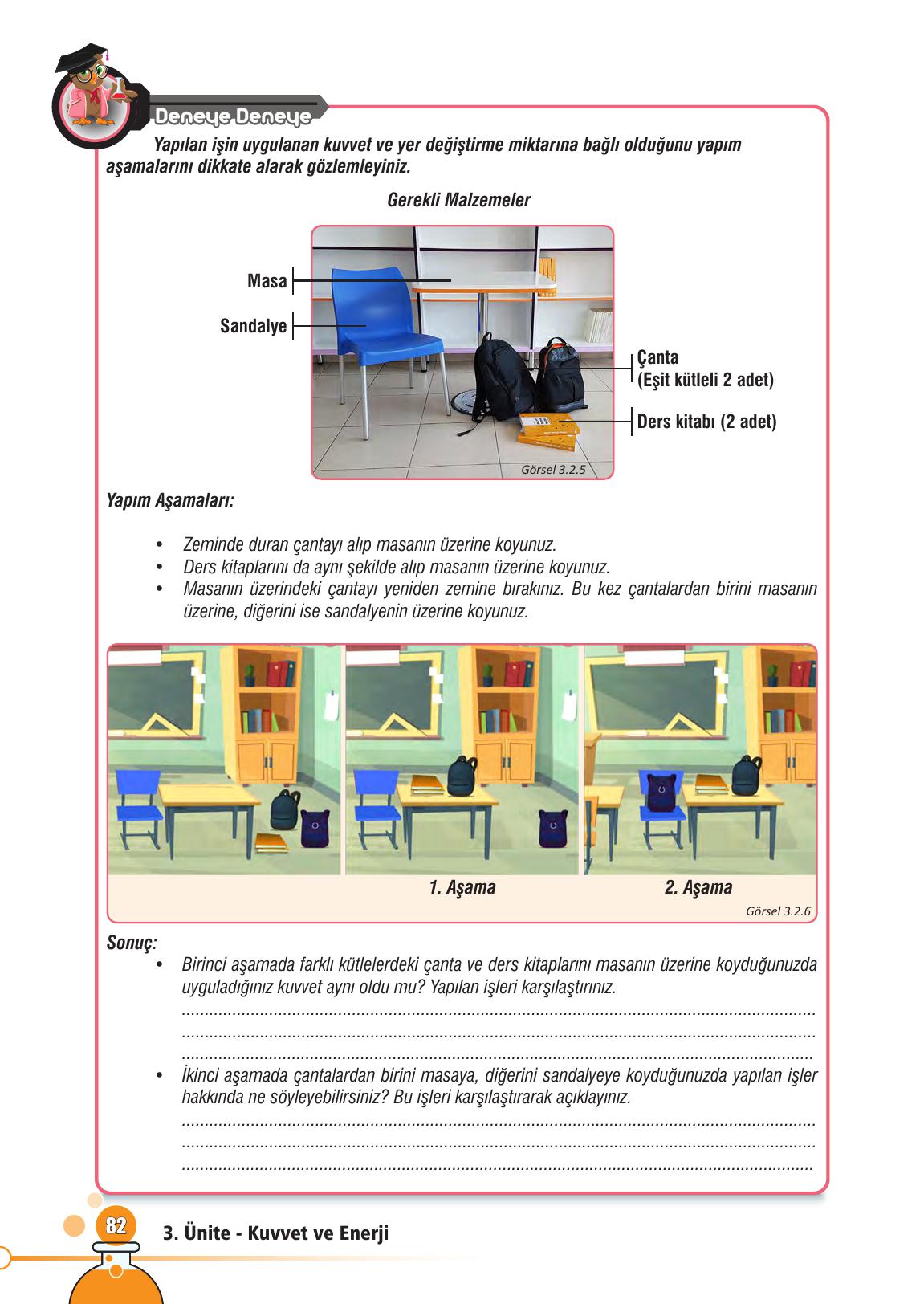 7. Sınıf Meb Yayınları Fen Bilimleri Ders Kitabı Sayfa 82 Cevapları