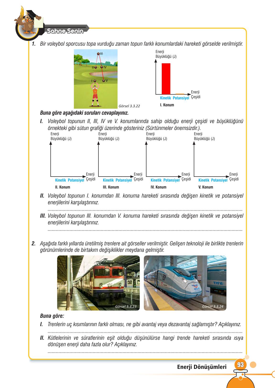 7. Sınıf Meb Yayınları Fen Bilimleri Ders Kitabı Sayfa 93 Cevapları