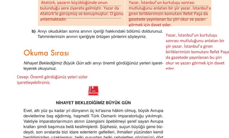 9. Sınıf Meb Yayınları Türkçe Ders Kitabı Sayfa 99 Cevapları